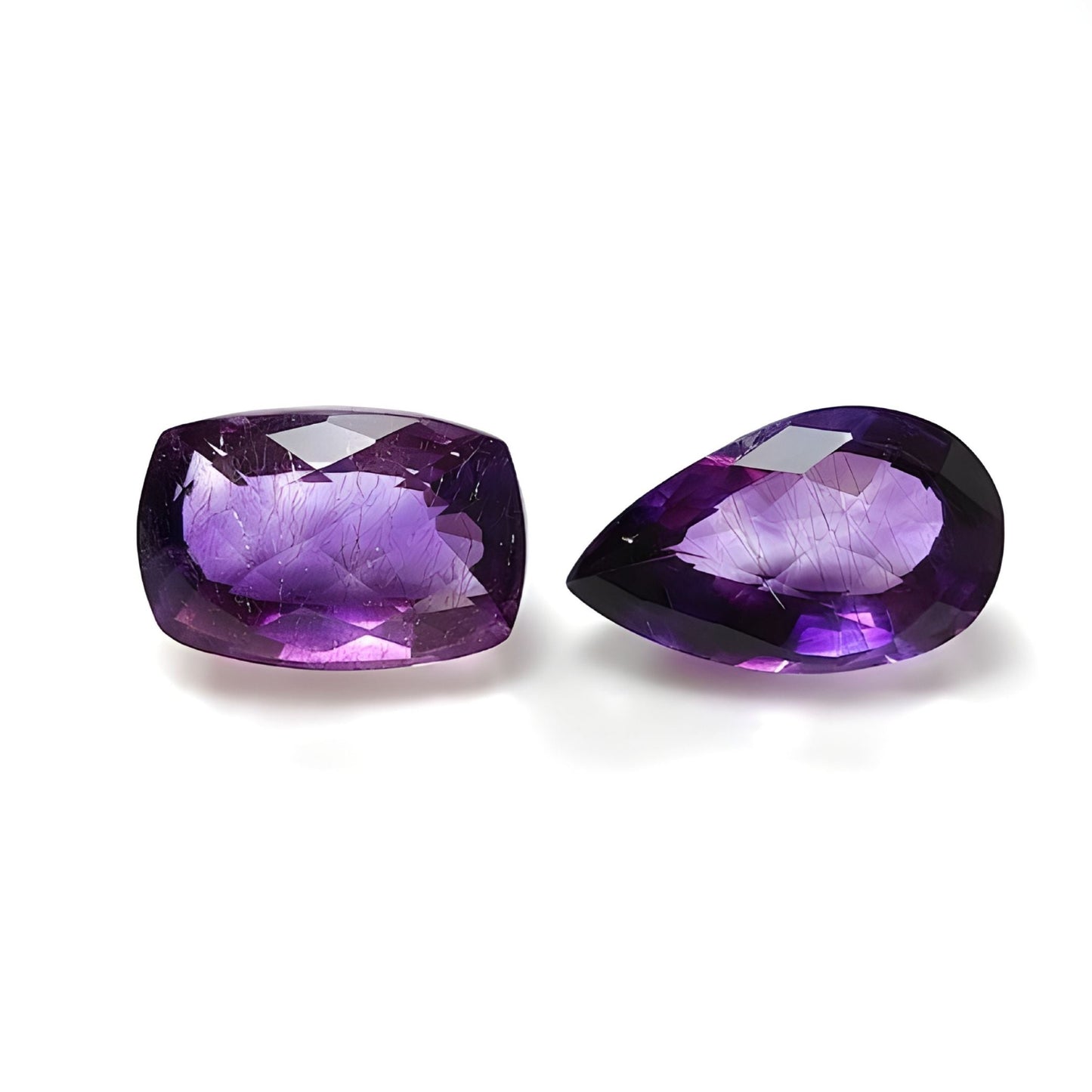 amethyst faceted cut gemstone