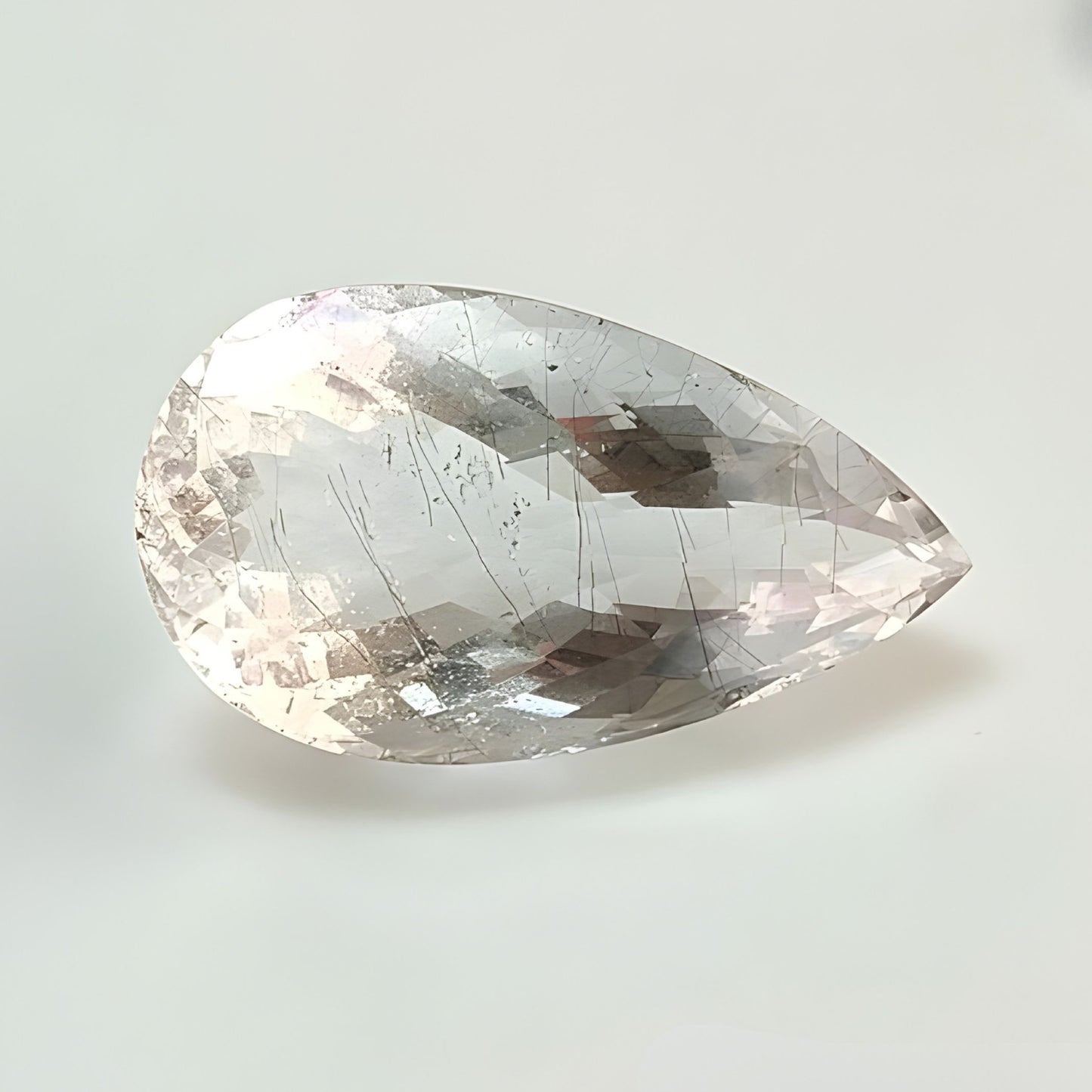 amethyst pear shape checker cut