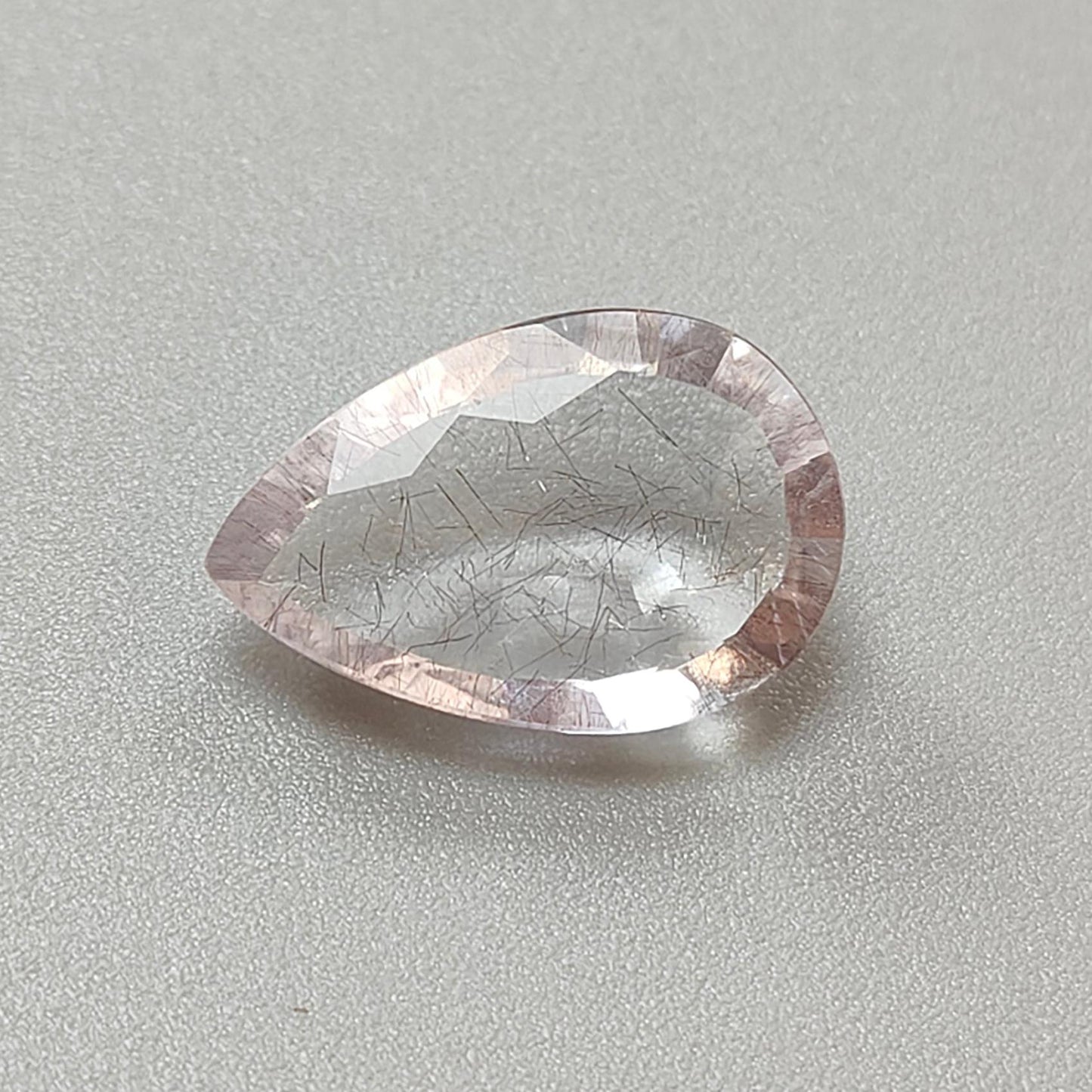 Rutile Amethyst Quartz Gemstone Faceted Cut: Natural Untreated Amethyst Pear, Baguette Shape 1pc for Jewelry February Birthstone