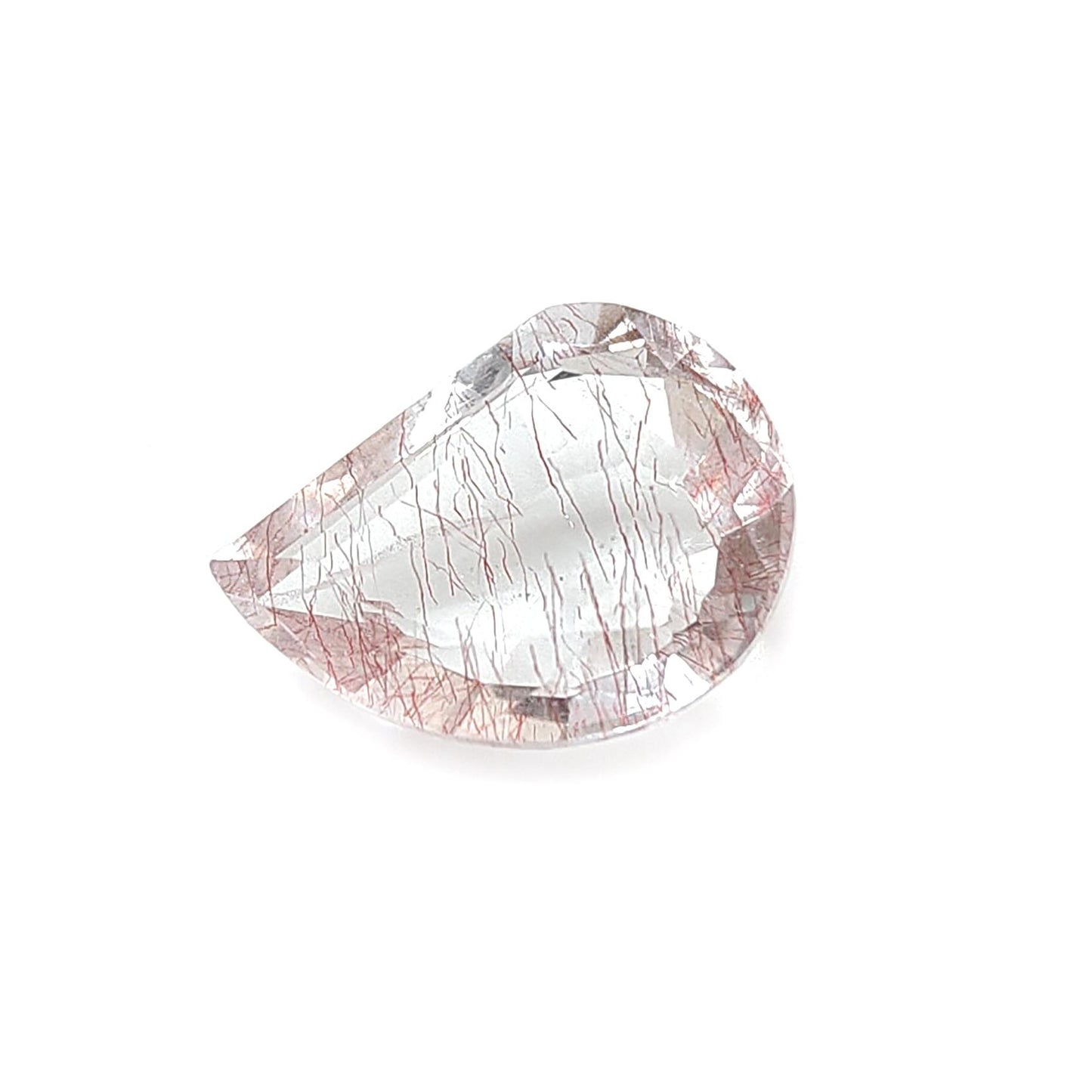 Rutile Amethyst Quartz Gemstone Faceted Cut: Natural Untreated Amethyst Pear, Baguette Shape 1pc for Jewelry February Birthstone