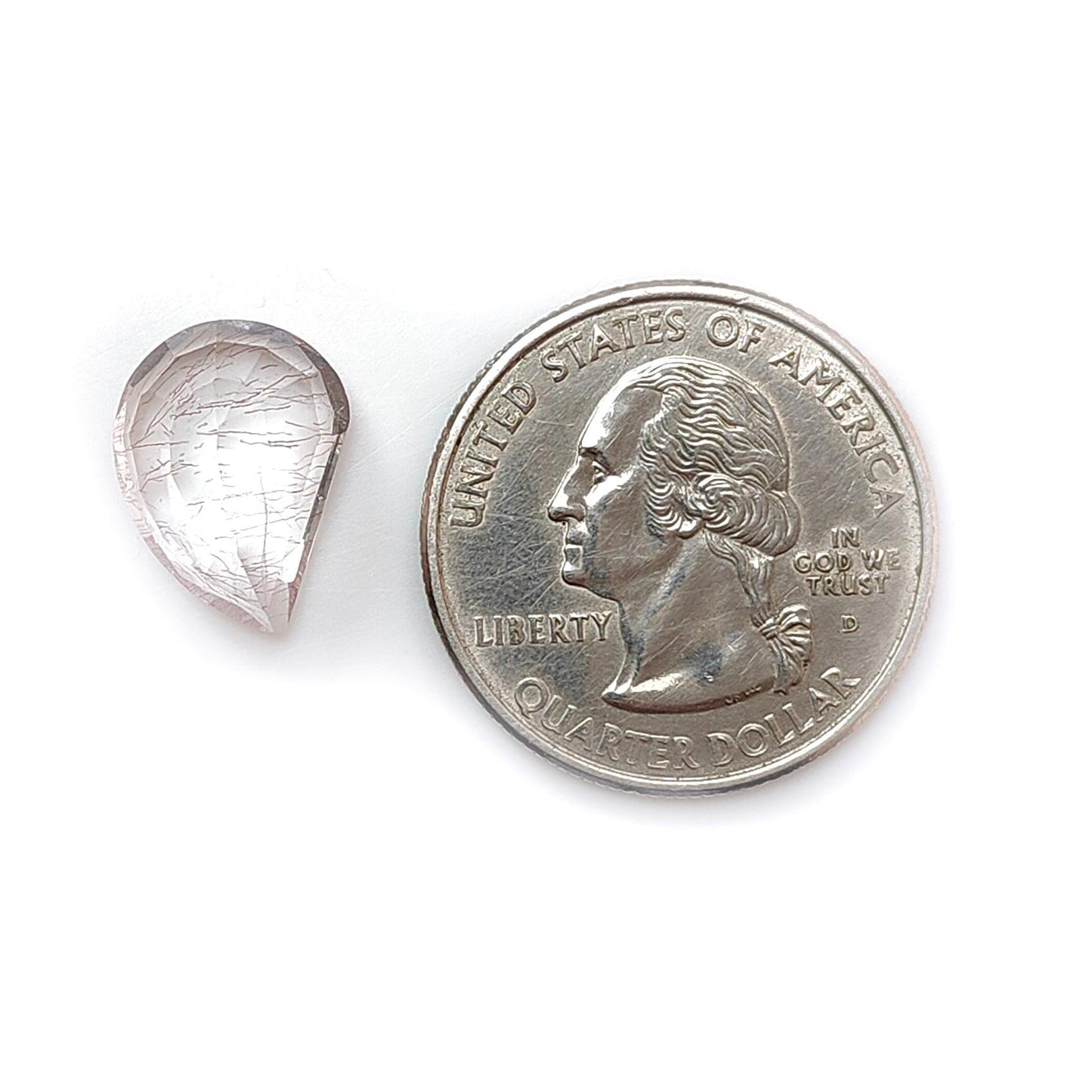 Rutile Amethyst Quartz Gemstone Faceted Cut: Natural Untreated Amethyst Pear, Baguette Shape 1pc for Jewelry February Birthstone