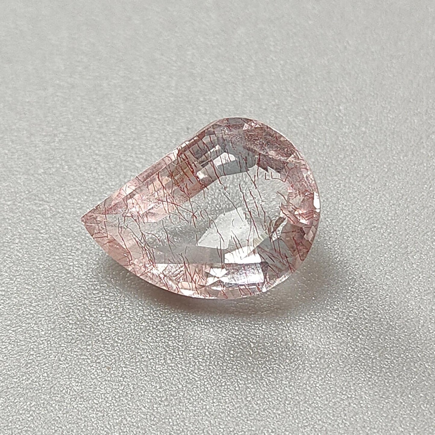 Rutile Amethyst Quartz Gemstone Faceted Cut: Natural Untreated Amethyst Pear, Baguette Shape 1pc for Jewelry February Birthstone