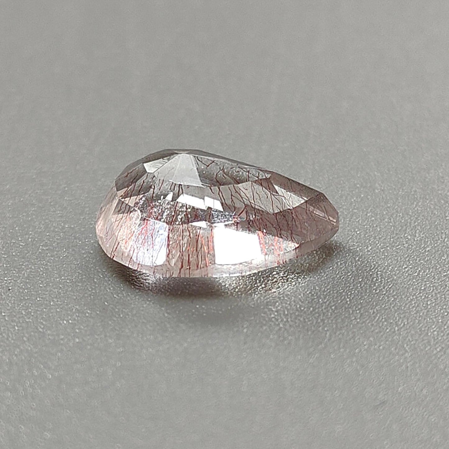 Rutile Amethyst Quartz Gemstone Faceted Cut: Natural Untreated Amethyst Pear, Baguette Shape 1pc for Jewelry February Birthstone