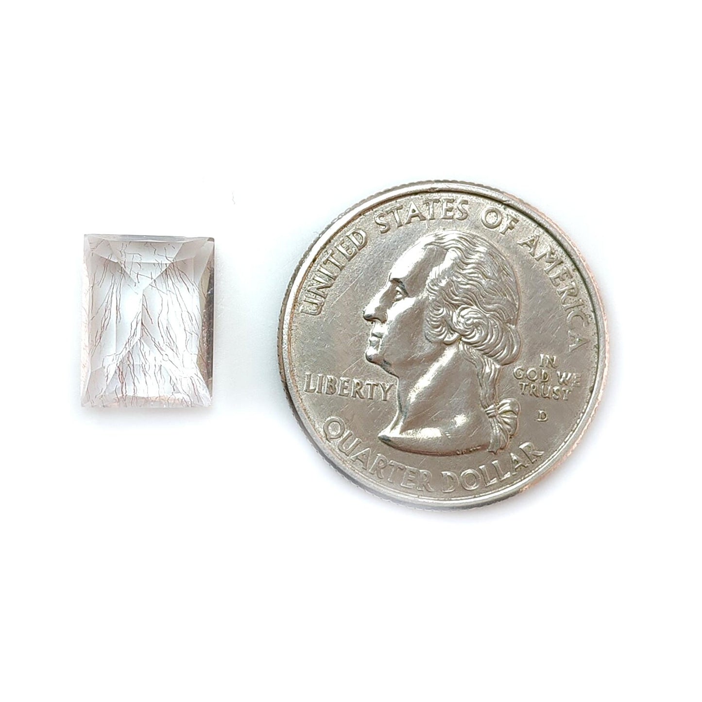 Rutile Amethyst Quartz Gemstone Faceted Cut: Natural Untreated Amethyst Pear, Baguette Shape 1pc for Jewelry February Birthstone