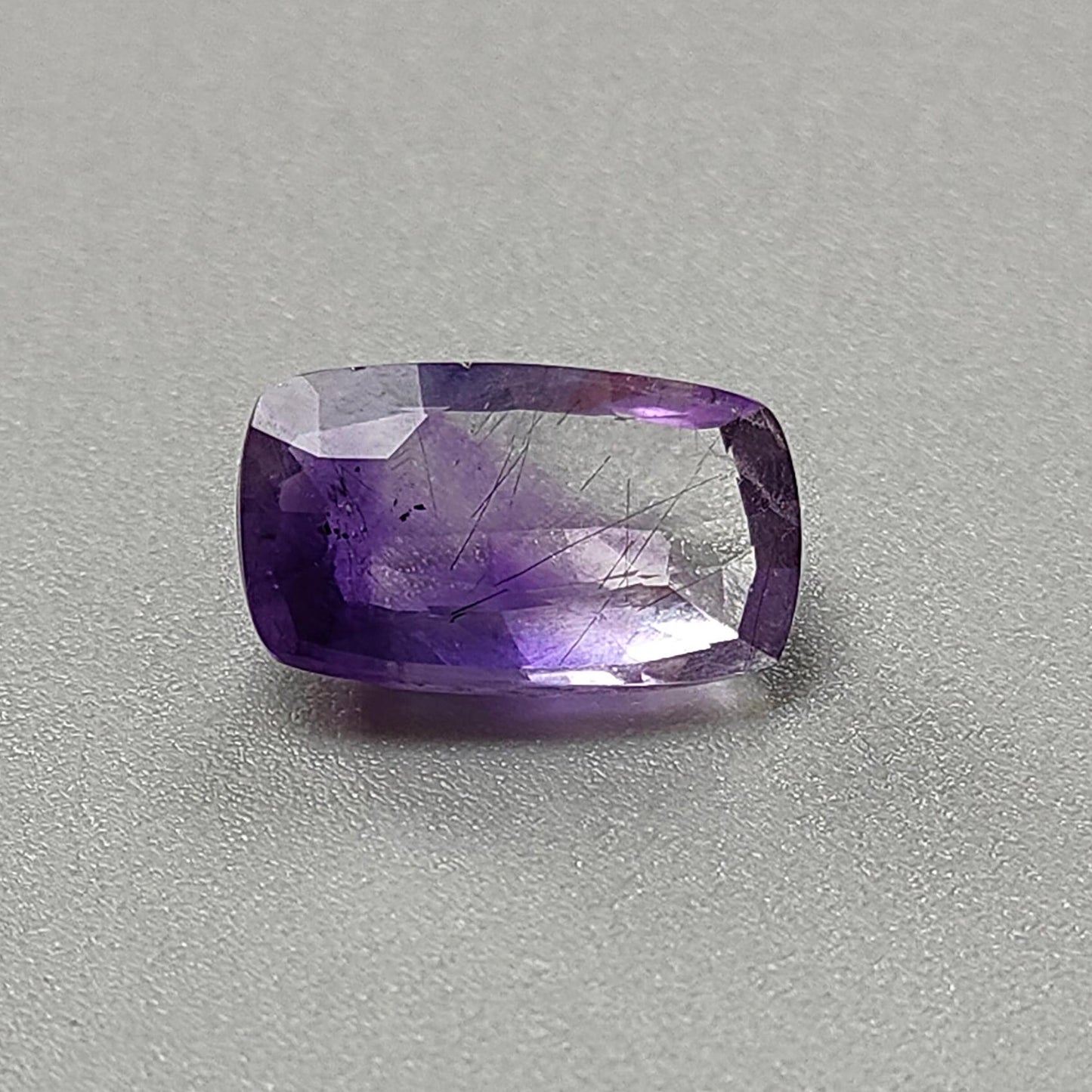 Rutile Amethyst Quartz Gemstone Faceted Cut: Natural Untreated Purple Amethyst Pear, Baguette Shape 1pc for Jewelry February Birthstone