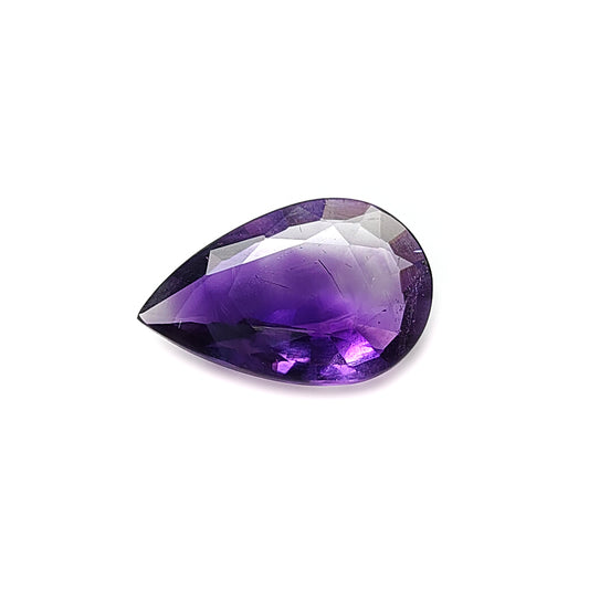 amethyst pear shape faceted cut