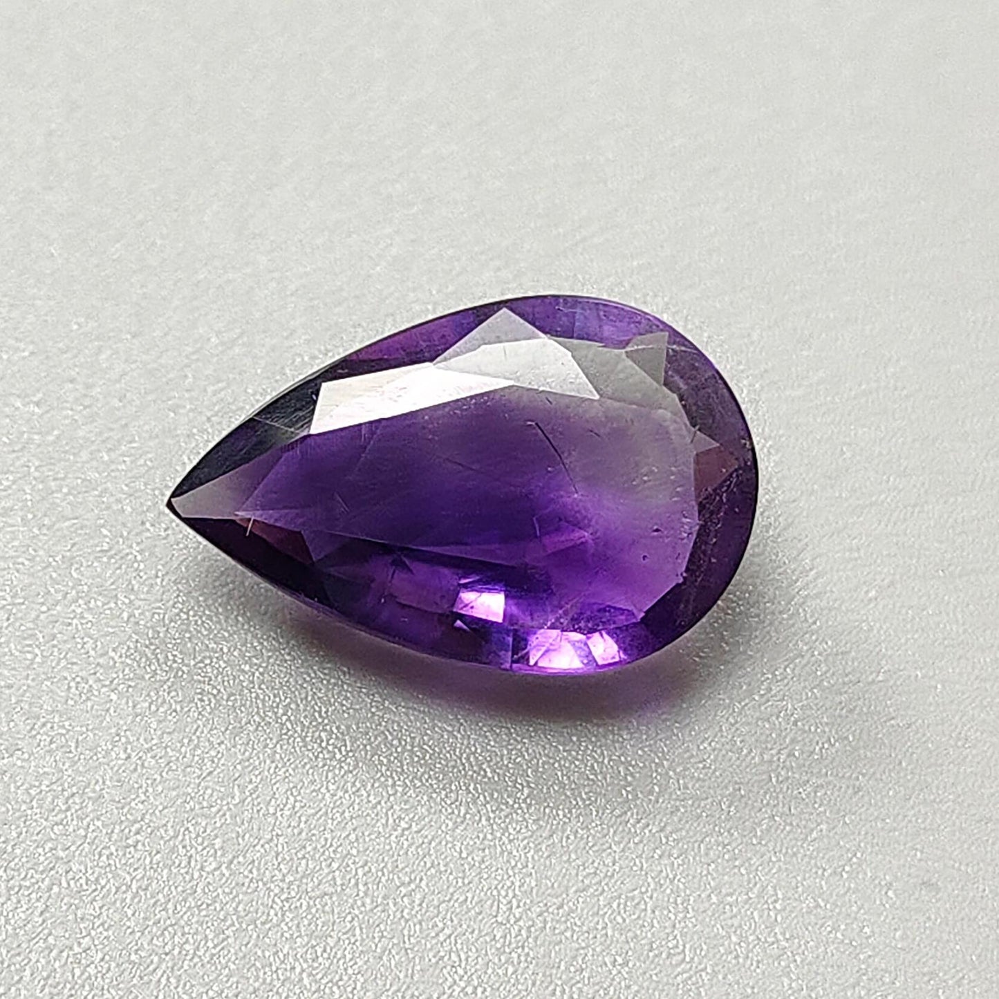 Rutile Amethyst Quartz Gemstone Faceted Cut: Natural Untreated Purple Amethyst Heart, Pear Shape 1pc for Jewelry February Birthstone