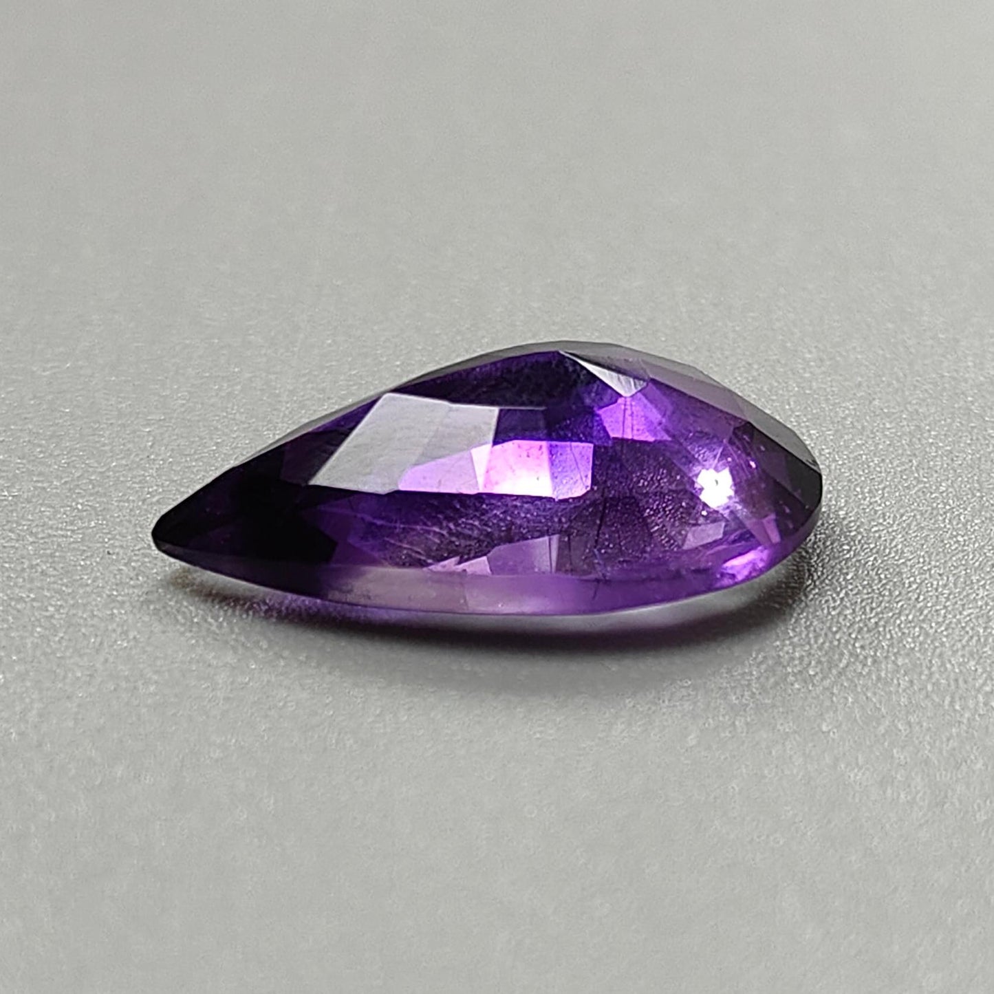 Rutile Amethyst Quartz Gemstone Faceted Cut: Natural Untreated Purple Amethyst Heart, Pear Shape 1pc for Jewelry February Birthstone