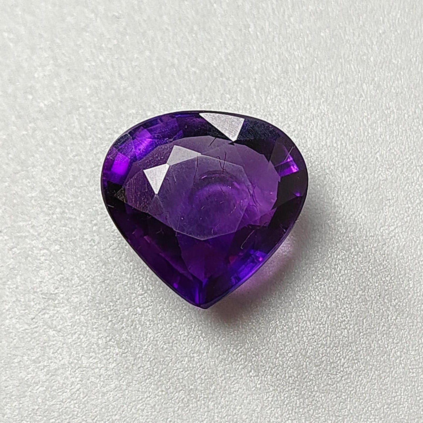 Rutile Amethyst Quartz Gemstone Faceted Cut: Natural Untreated Purple Amethyst Heart, Pear Shape 1pc for Jewelry February Birthstone