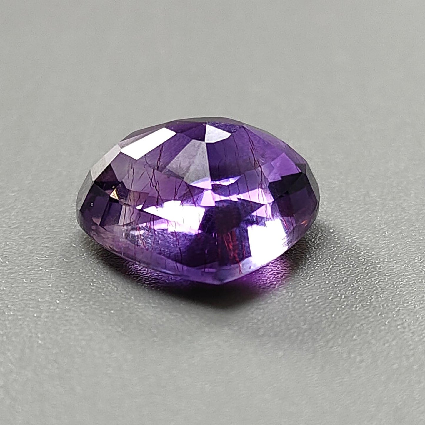 Rutile Amethyst Quartz Gemstone Faceted Cut: Natural Untreated Purple Amethyst Heart, Pear Shape 1pc for Jewelry February Birthstone