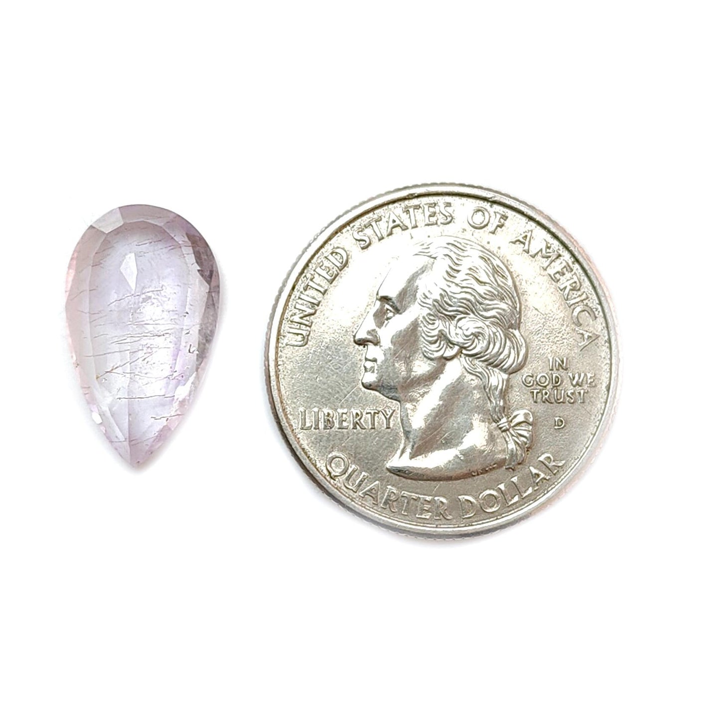 Rutile Amethyst Quartz Gemstone Faceted Cut: Natural Untreated Purple Amethyst Pear, Baguette Shape 1pc for Jewelry February Birthstone