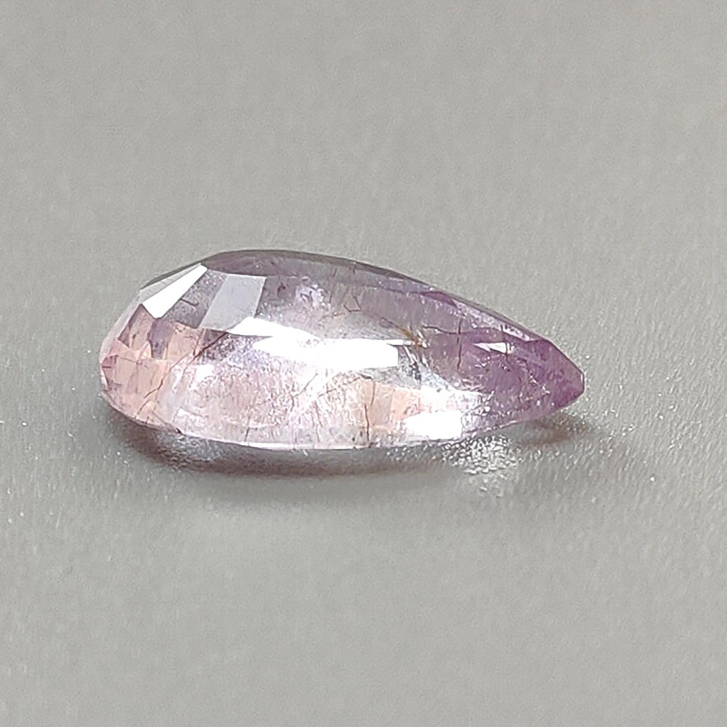 Rutile Amethyst Quartz Gemstone Faceted Cut: Natural Untreated Purple Amethyst Pear, Baguette Shape 1pc for Jewelry February Birthstone