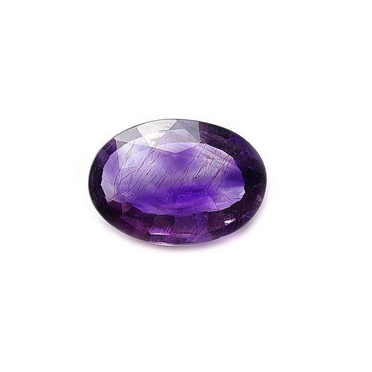 amethyst oval shape faceted cut