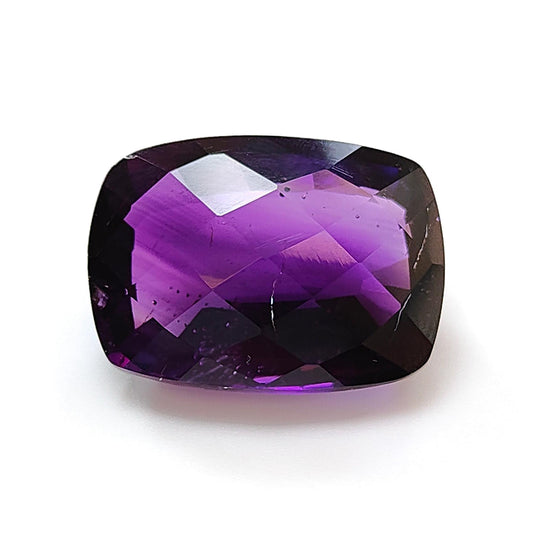 Rutile Amethyst Quartz Gemstone Faceted Cut: 18.30cts Natural Untreated Purple Amethyst Cushion Shape 20*14.5mm 1pc February Birthstone