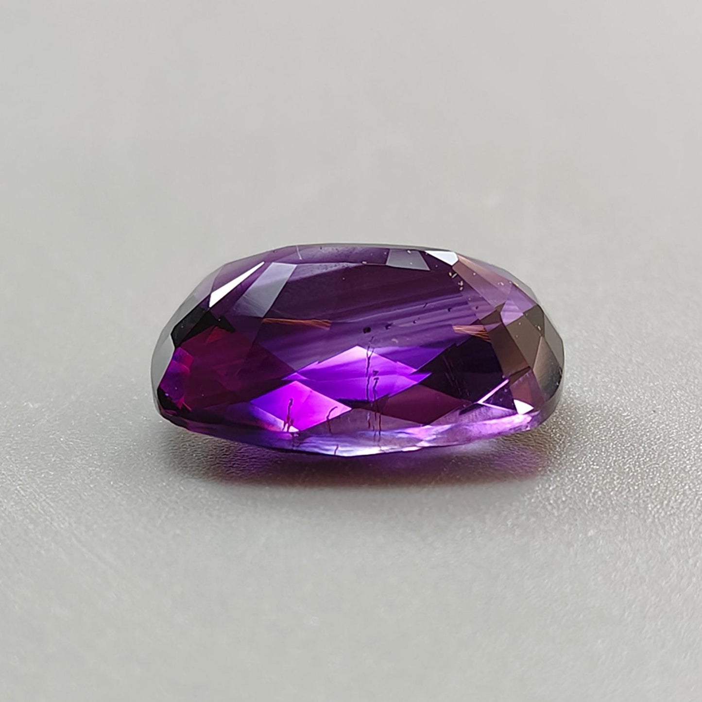 Rutile Amethyst Quartz Gemstone Faceted Cut: 18.30cts Natural Untreated Purple Amethyst Cushion Shape 20*14.5mm 1pc February Birthstone