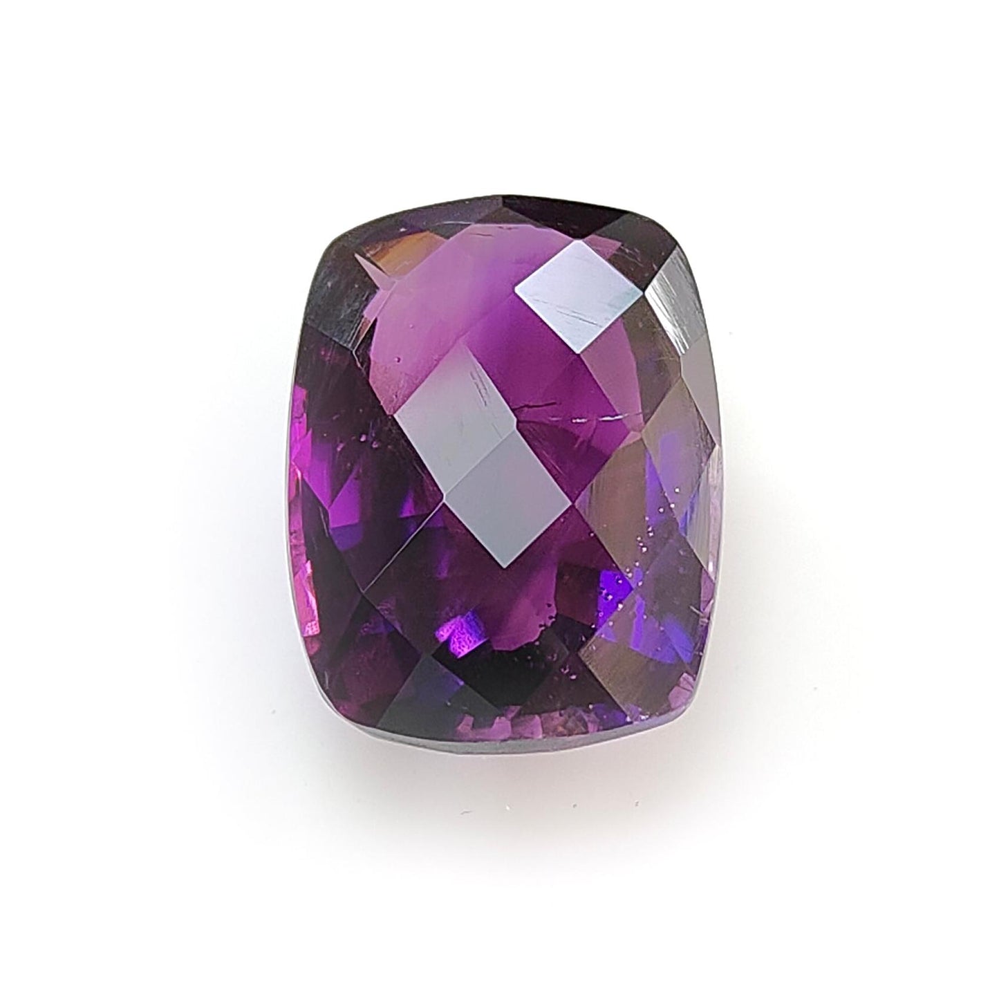 Rutile Amethyst Quartz Gemstone Faceted Cut: 18.30cts Natural Untreated Purple Amethyst Cushion Shape 20*14.5mm 1pc February Birthstone