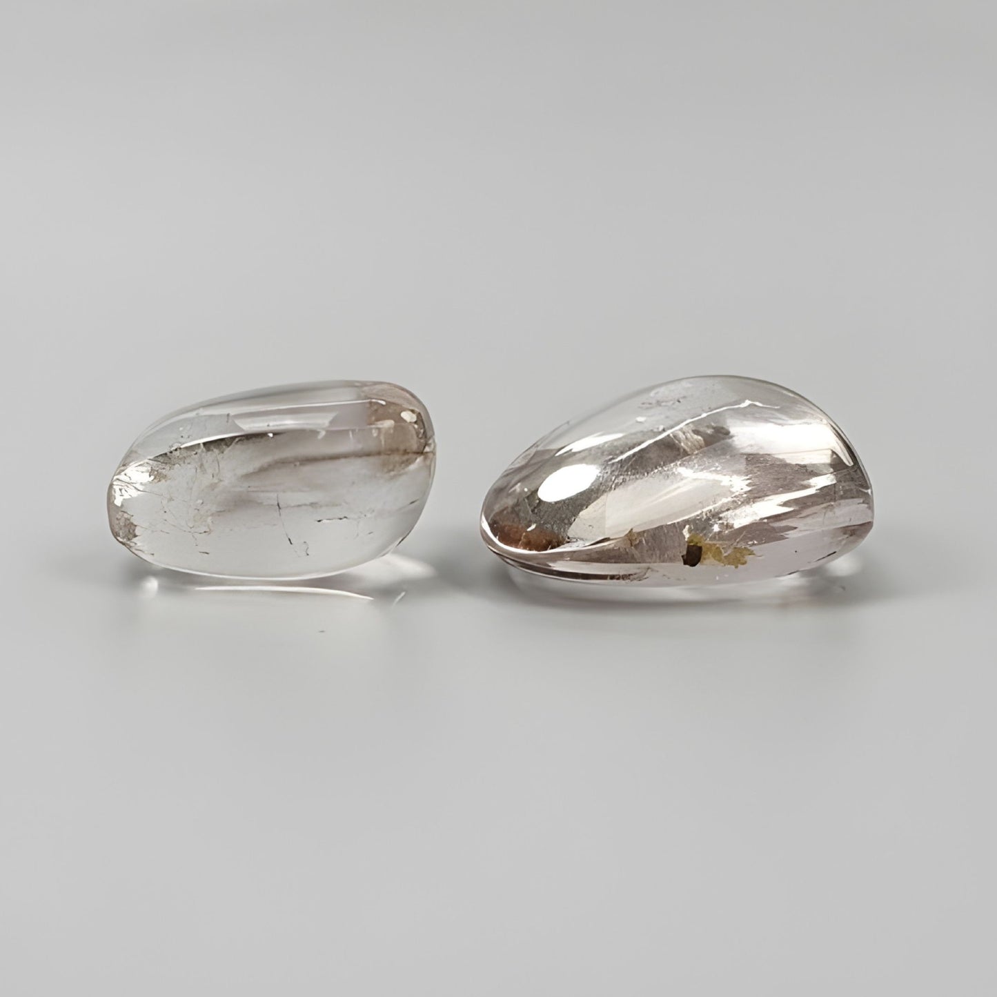 74.95cts Rutile Amethyst Tumble Gemstone Natural Untreated Cabochon Uneven 2pcs