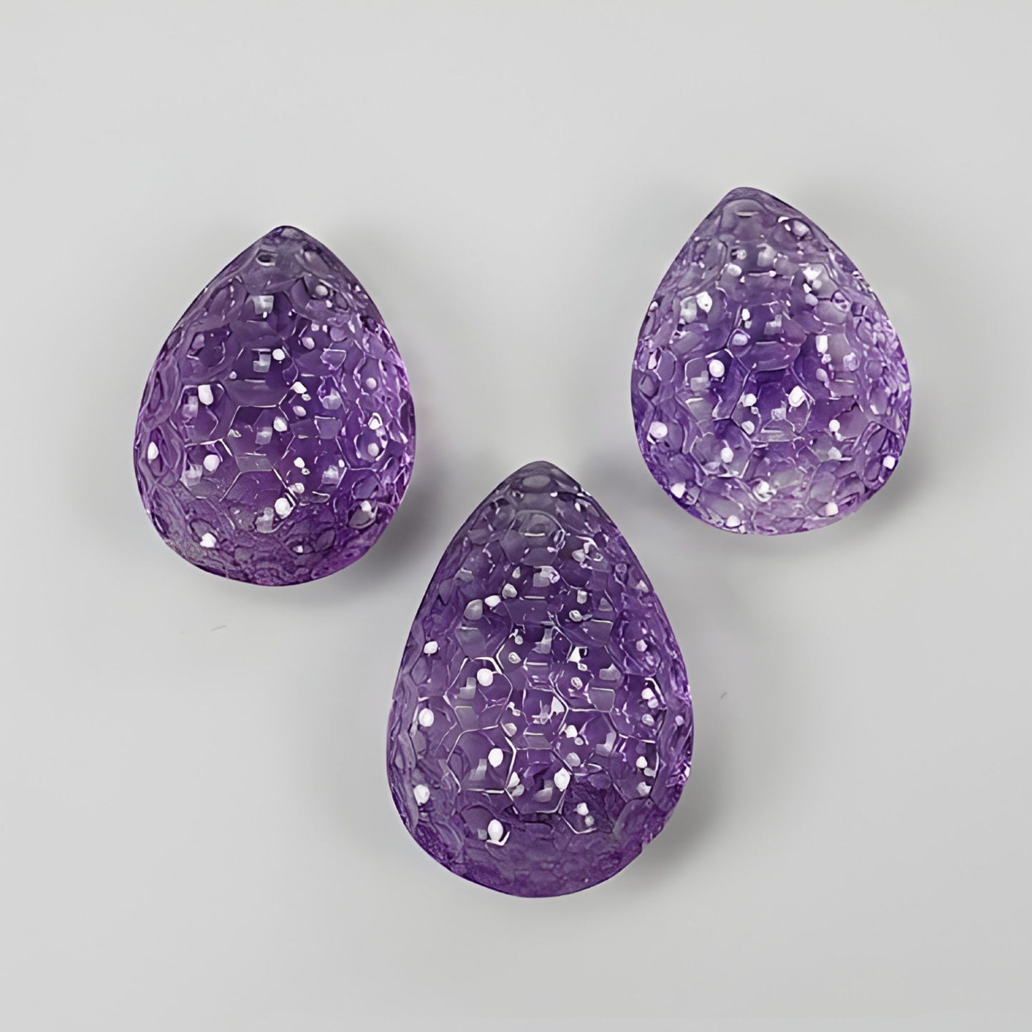amethyst pear shape carving