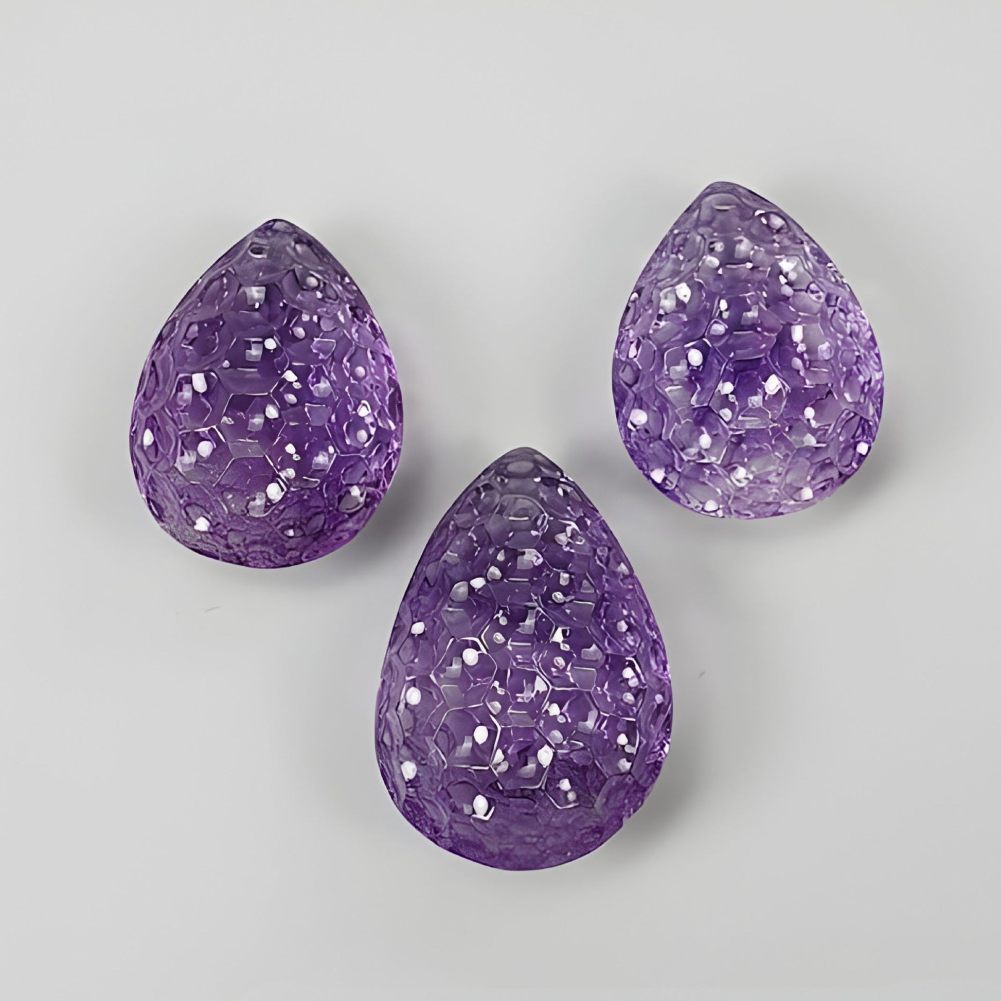 amethyst pear shape carving