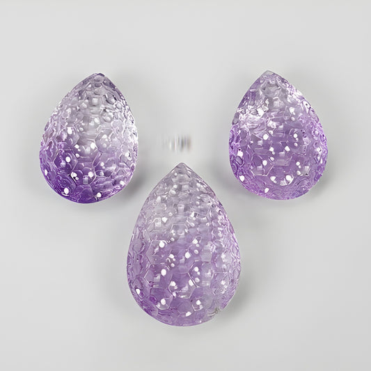 amethyst pear shape carving
