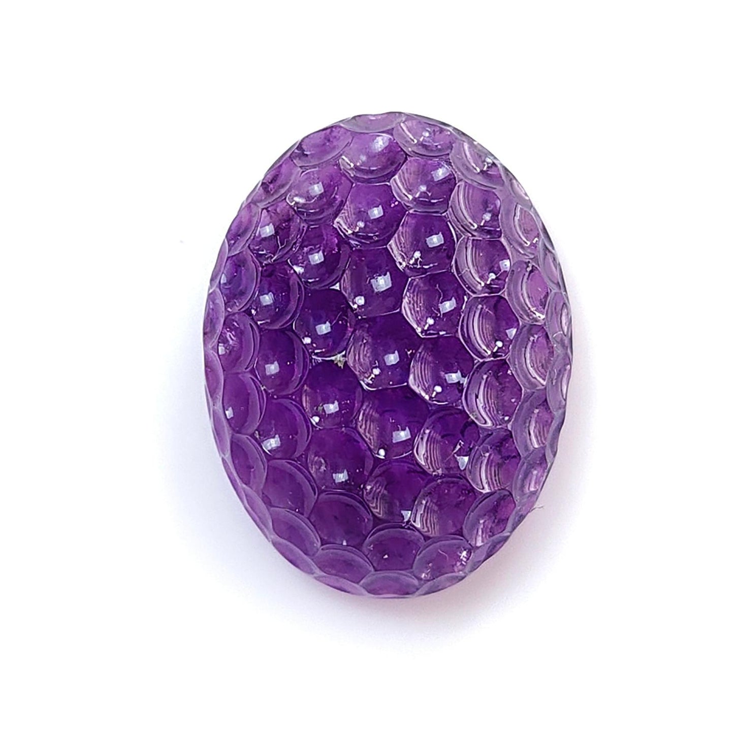 Citrine & Amethyst Quartz Gemstone Carving: Natural Untreated Unheated Yellow Citrine Purple Amethyst Hand Carved Oval Shape 1pc For Jewelry