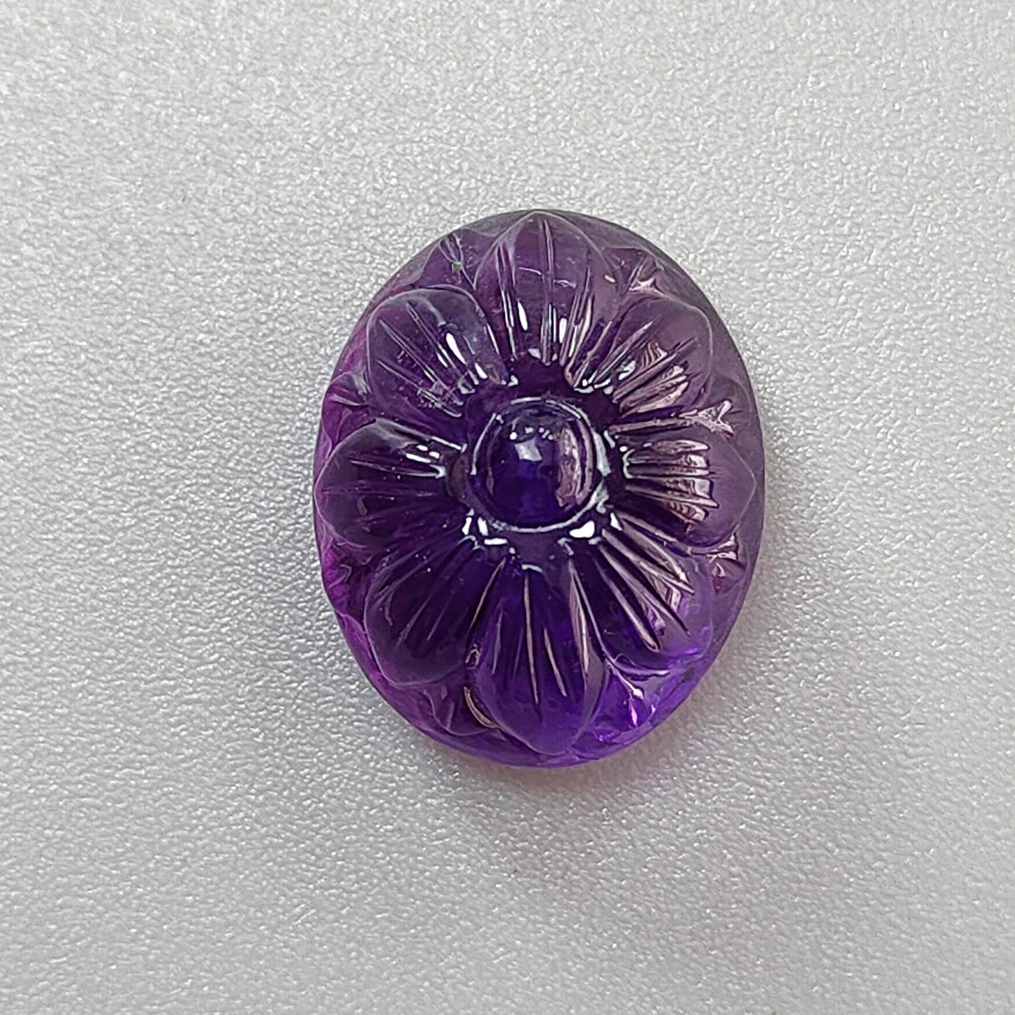 Citrine & Amethyst Quartz Gemstone Carving: Natural Untreated Unheated Yellow Citrine Purple Amethyst Hand Carved Oval Shape 1pc For Jewelry