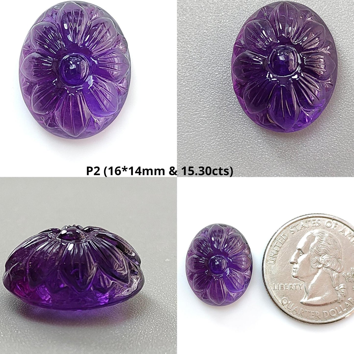 Citrine & Amethyst Quartz Gemstone Carving: Natural Untreated Unheated Yellow Citrine Purple Amethyst Hand Carved Oval Shape 1pc For Jewelry