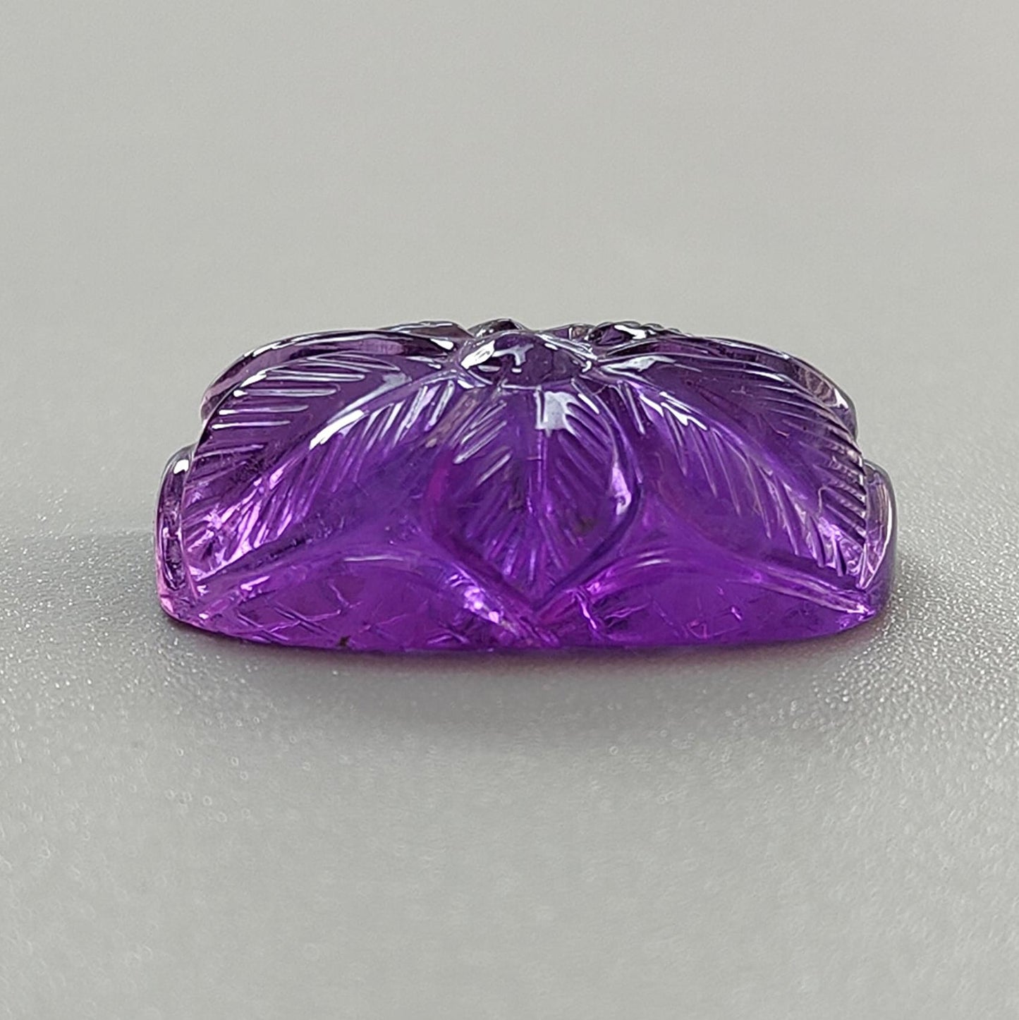 Citrine & Amethyst Quartz Gemstone Carving: Natural Untreated Yellow Citrine Purple Amethyst Hand Carved Oval Cushion Shape 1pc For Jewelry