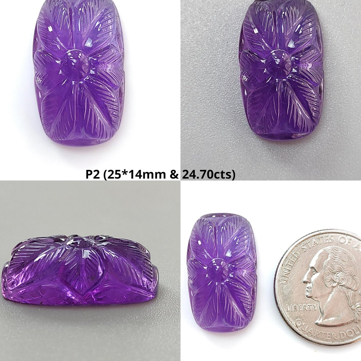 Citrine & Amethyst Quartz Gemstone Carving: Natural Untreated Yellow Citrine Purple Amethyst Hand Carved Oval Cushion Shape 1pc For Jewelry