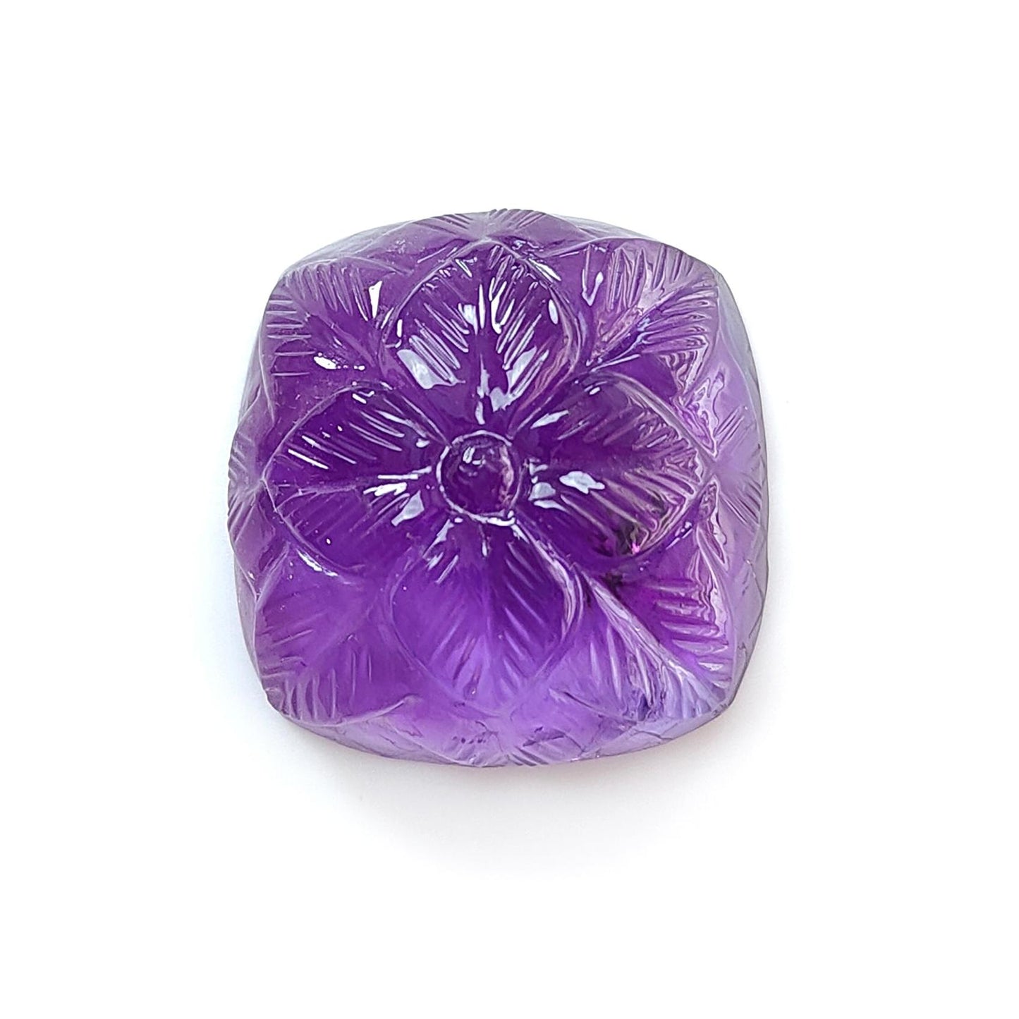 Citrine & Amethyst Quartz Gemstone Carving: Natural Untreated Yellow Citrine Purple Amethyst Hand Carved Oval Cushion Shape 1pc For Jewelry