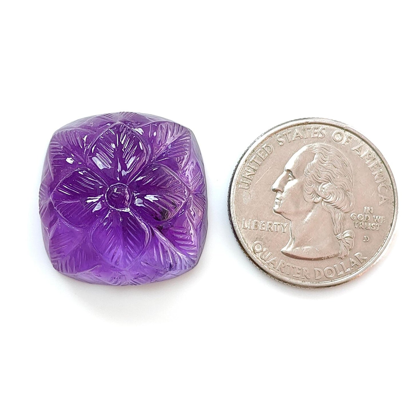 Citrine & Amethyst Quartz Gemstone Carving: Natural Untreated Yellow Citrine Purple Amethyst Hand Carved Oval Cushion Shape 1pc For Jewelry