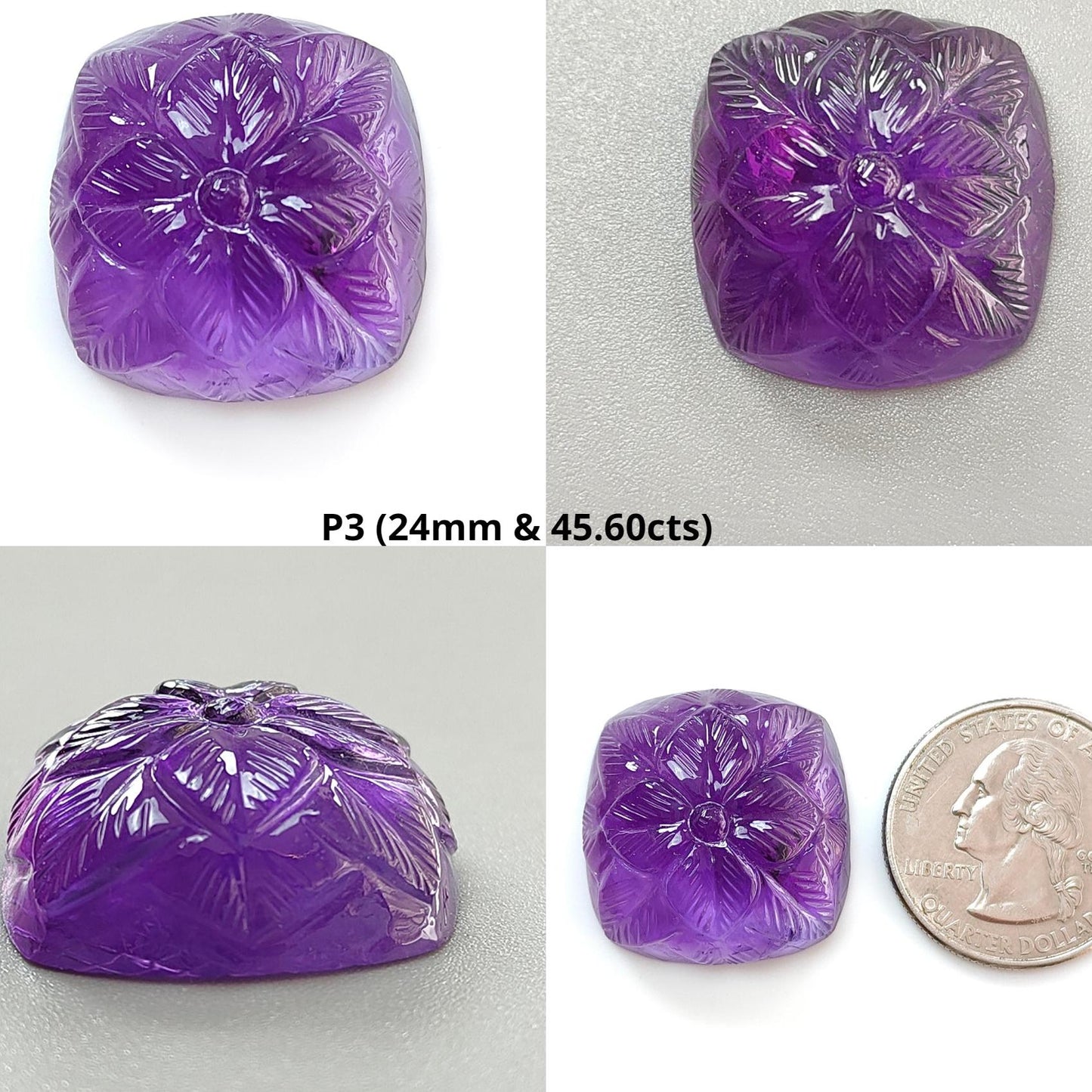 Citrine & Amethyst Quartz Gemstone Carving: Natural Untreated Yellow Citrine Purple Amethyst Hand Carved Oval Cushion Shape 1pc For Jewelry