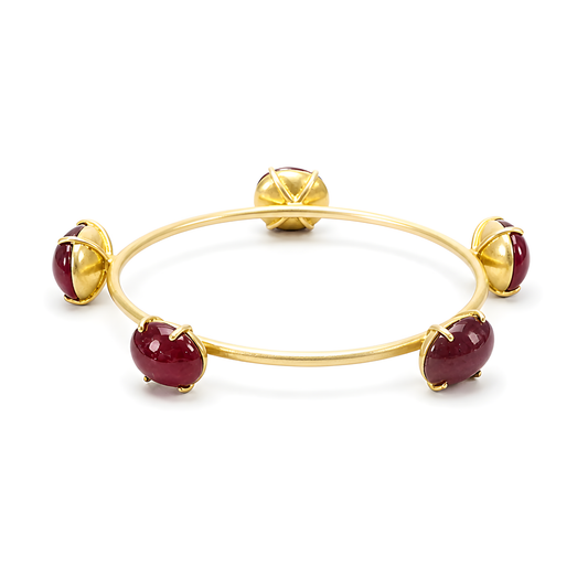 Ruby Gemstone 925 Silver Bracelet
