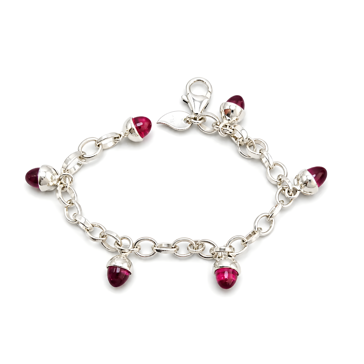 Rhinestone Gemstone 925 Silver Bracelet