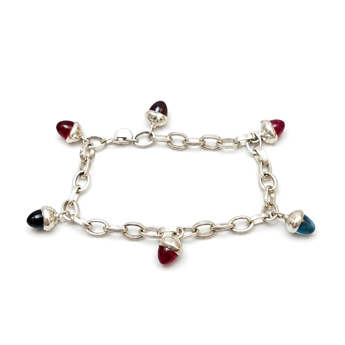 Rhinestone Gemstone 925 Silver Bracelet