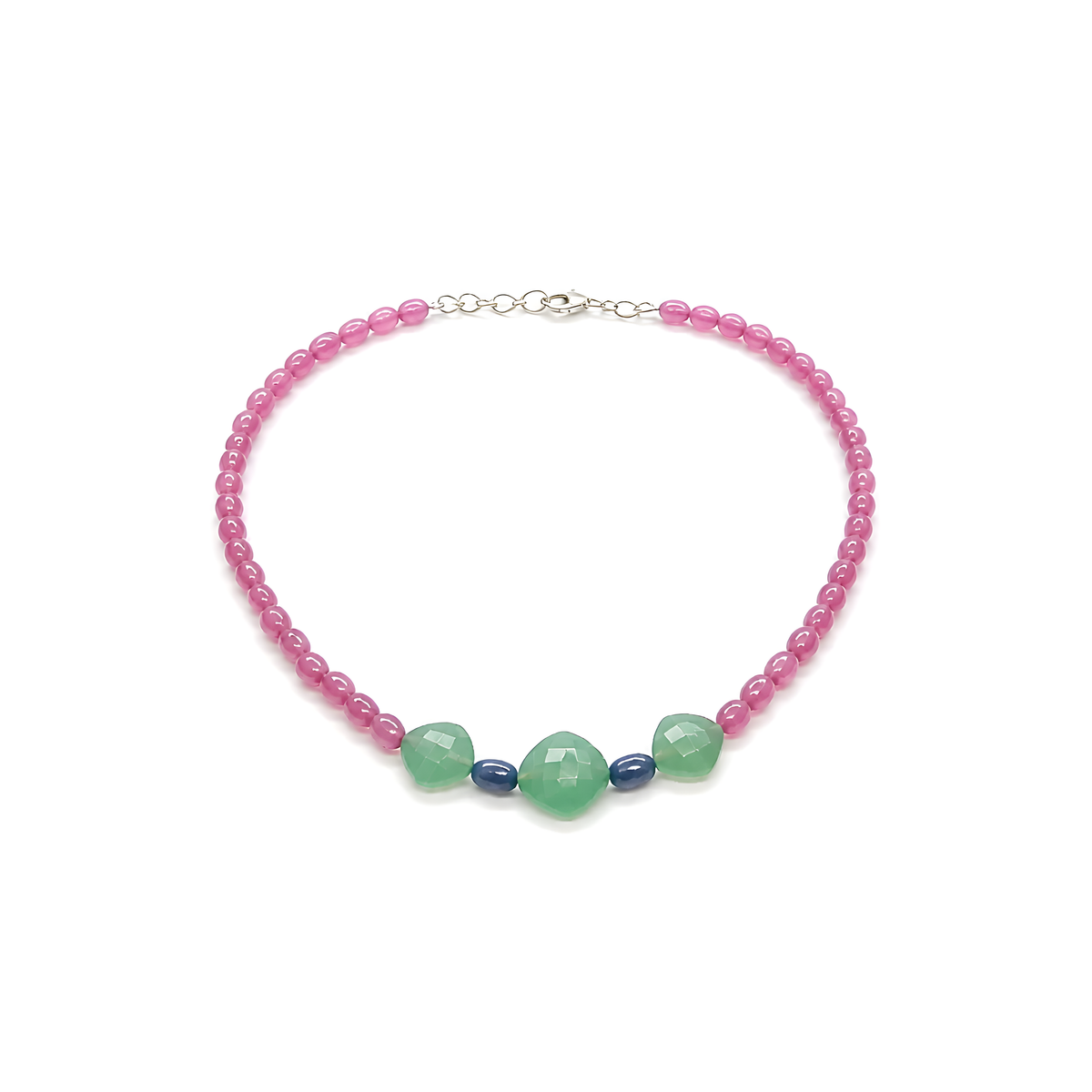 sapphire beads 925 silver bracelet