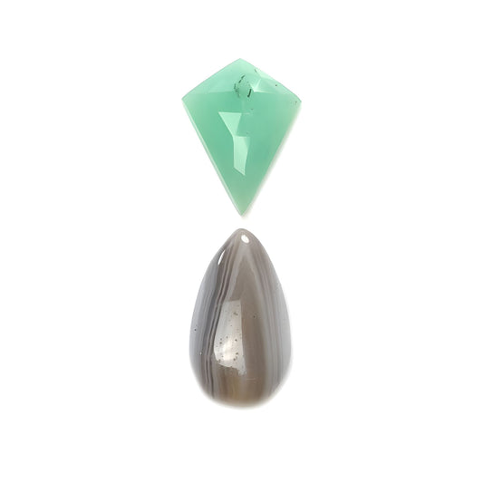 Agate & Chrysoprase gemstone