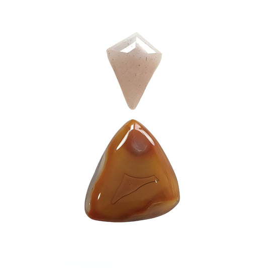 agate, moonstone cabochon
