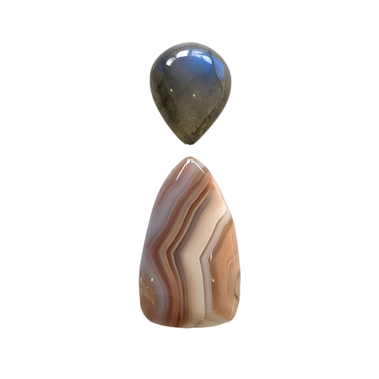 Agate, Labradorite Cabochon Gemstone