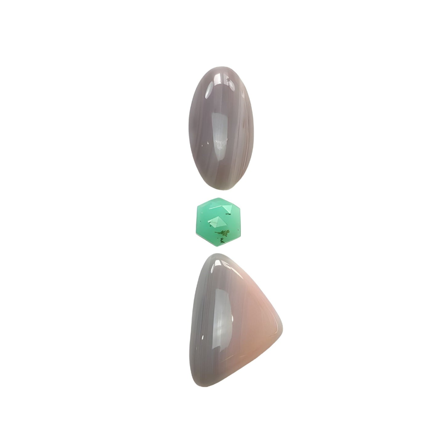 agate, Chrysoprase cabochon gemstone