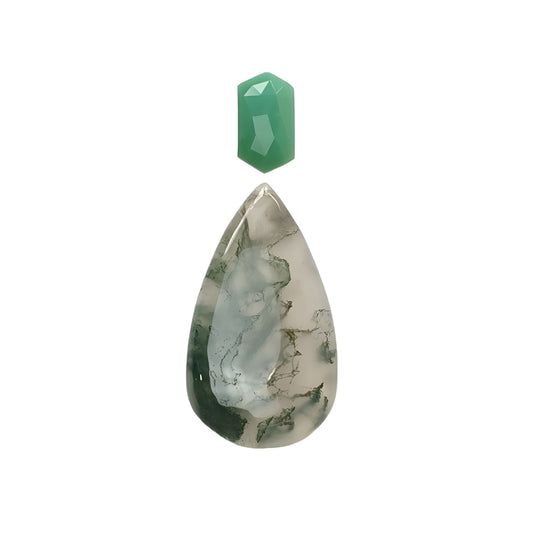 agate, Chrysoprase cabochon gemstone