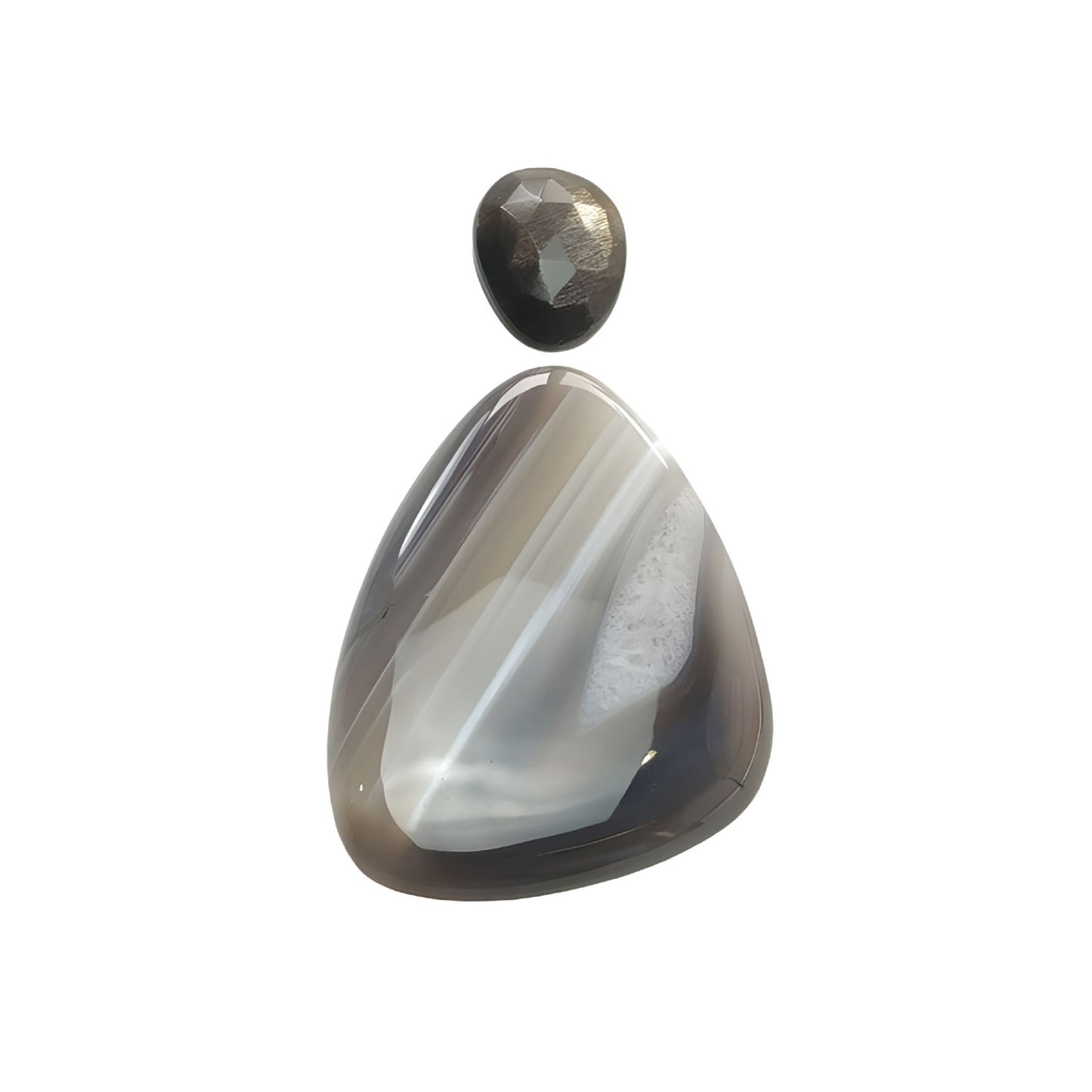 agate, sapphire cabochon gemstone