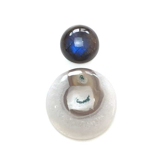 agate, labradorite cabochon gemstone