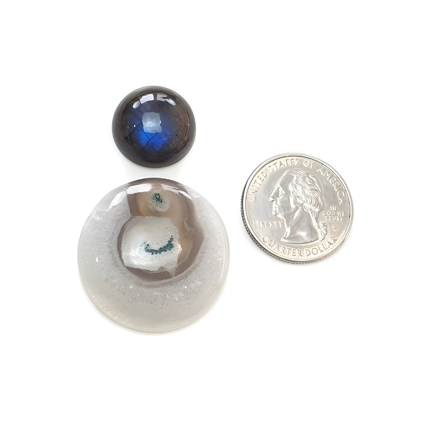 Achat, Labradorit-Cabochon