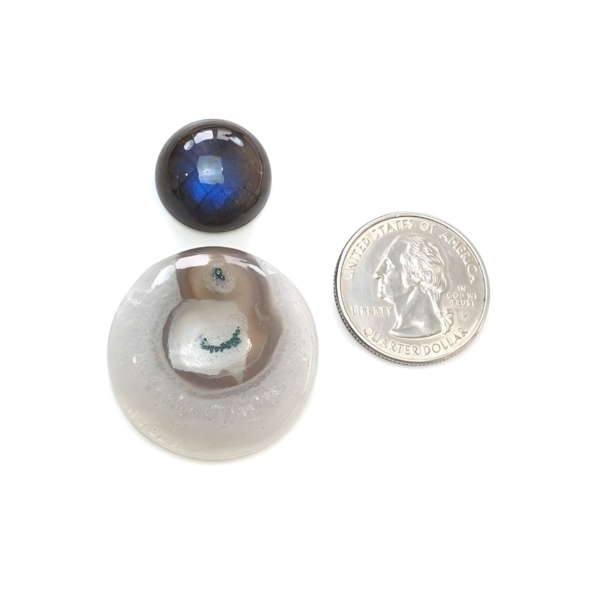 Achat, Labradorit-Cabochon