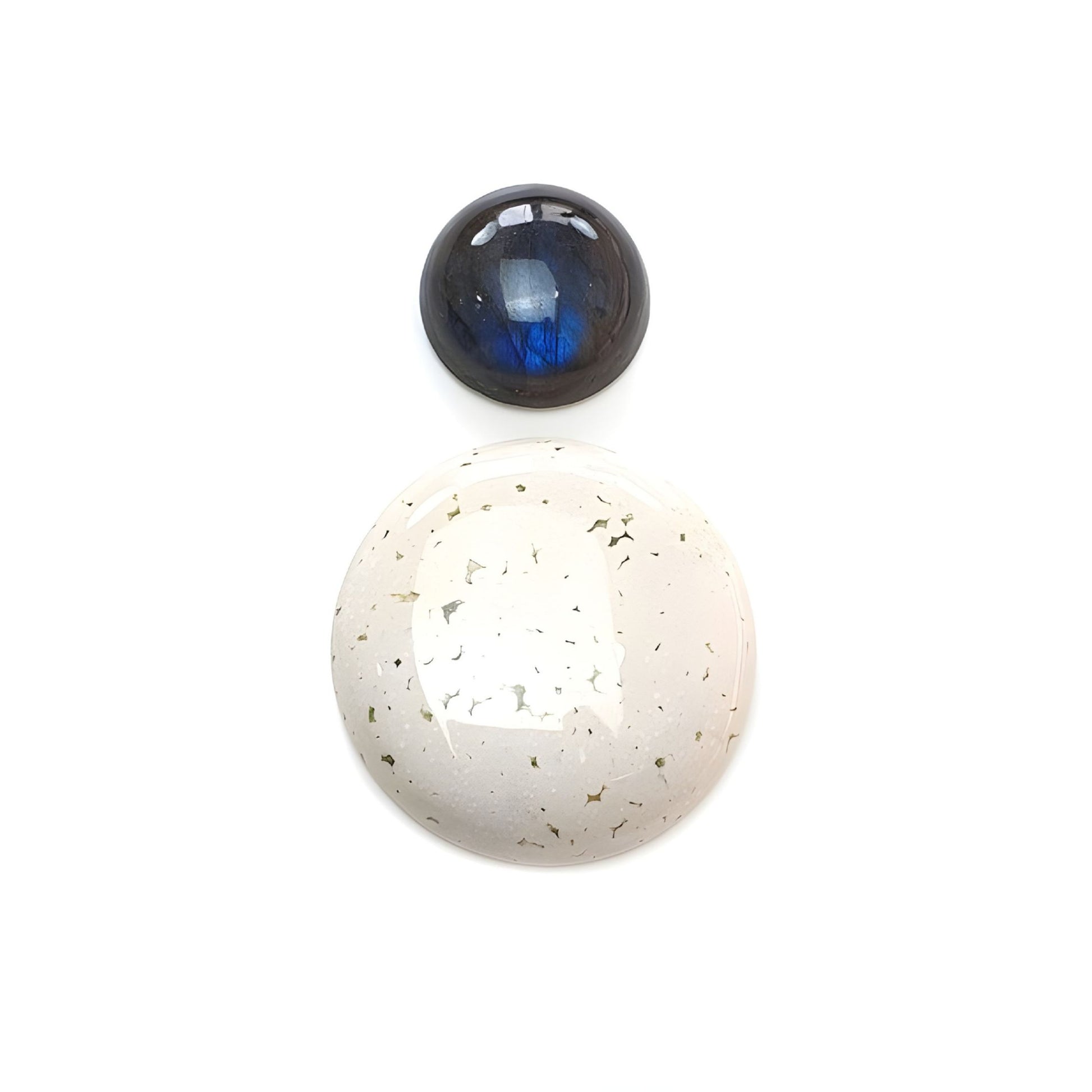 agate, labradorite cabochon