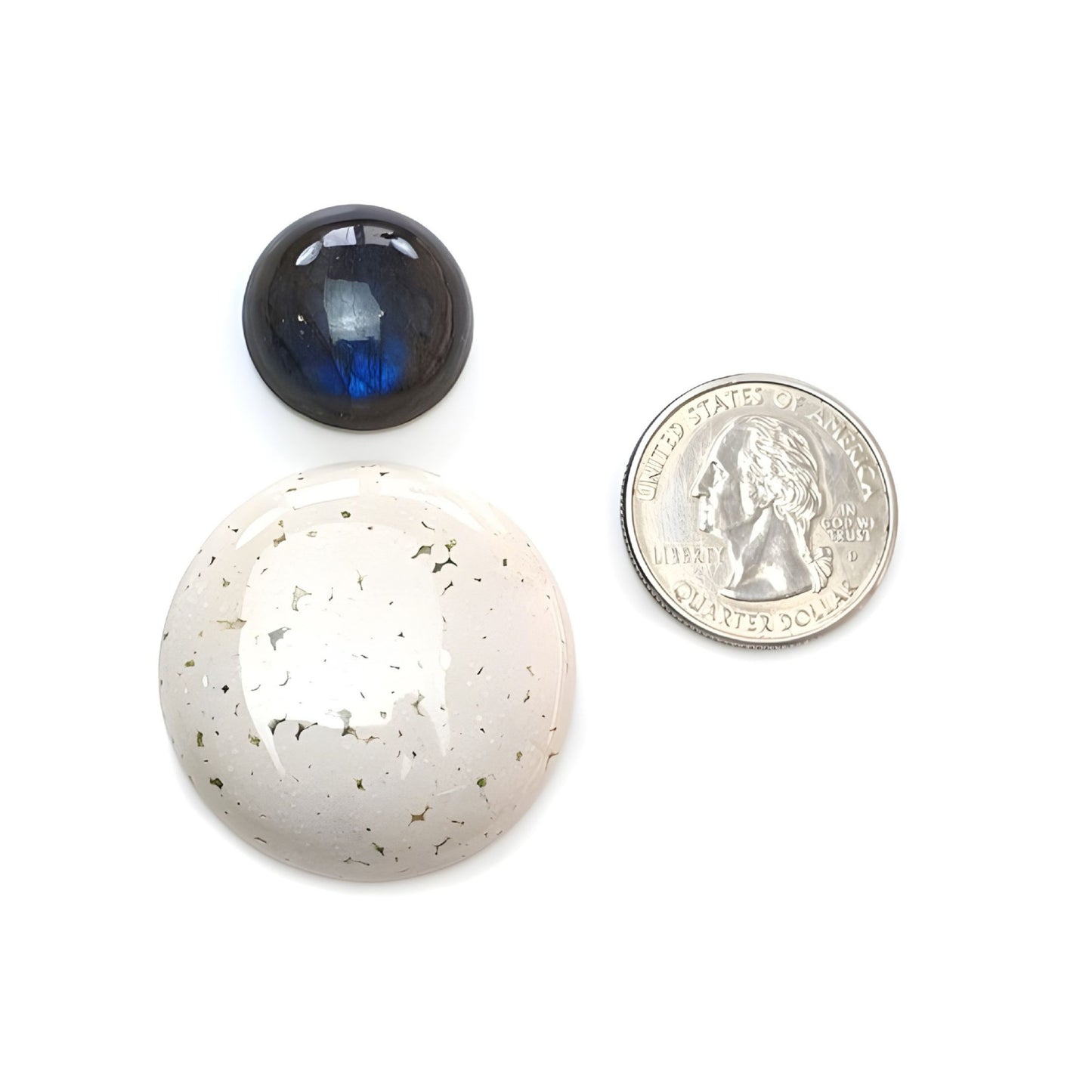agata, gemma cabochon di labradorite