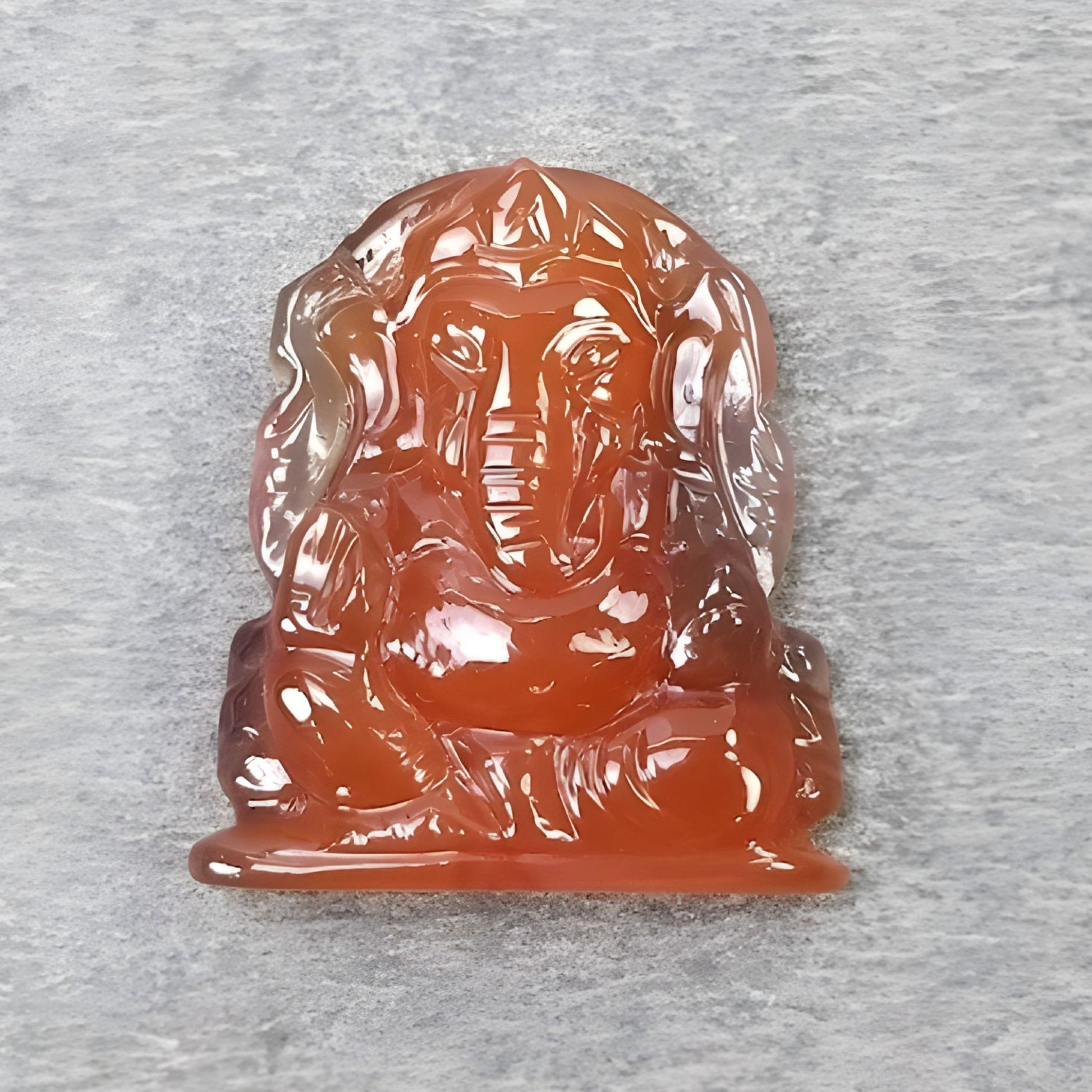 瑪瑙のガネーシャ像彫刻