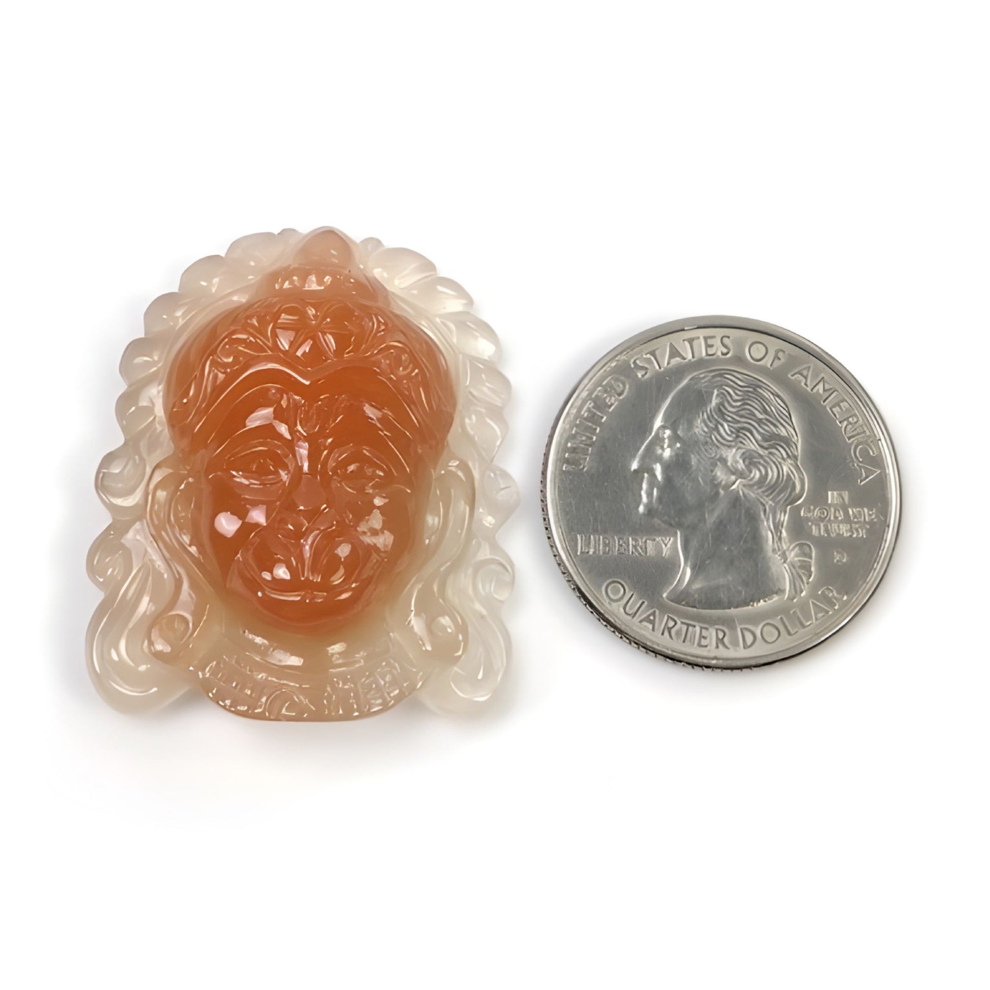 talla de ágata del señor Hanuman