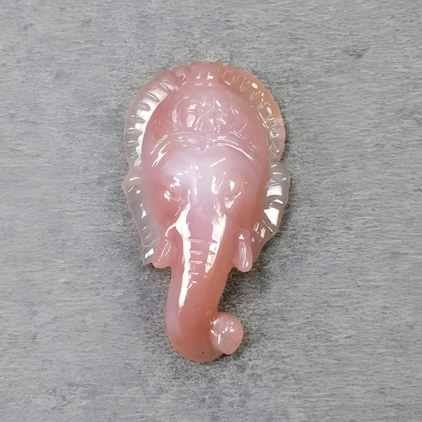 瑪瑙のガネーシャ像彫刻